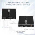 4K DisplayPort to Dual Splitter Adapter