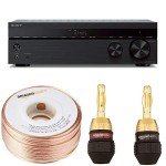 Sony 4K HDR AV Receiver & Speaker Wire Bundle
