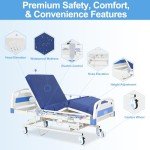Electric ICU Hospital Bed with Memory Foam Mattress