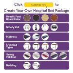 Adjustable Electric Hospital Bed with Custom Mattress