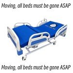 Electric Hospital Bed with Foam Mattress and Rails