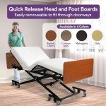 Adjustable Electric Hospital Bed with Custom Mattress