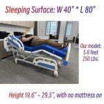 Electric Hospital Bed with Foam Mattress and Rails