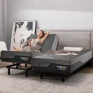 Adjustable Split King Bed with Gel Memory Foam