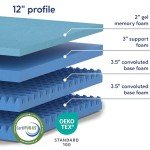 12-Inch Gel Memory Foam Air Mattress for Patients