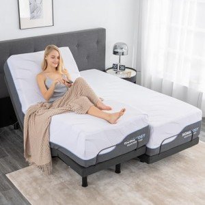Vipbear Adjustable Air Mattress for Patients, Split King