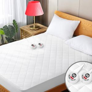 Heated Electric Mattress Pad with Dual Controllers