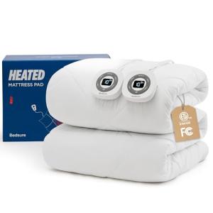 Heated Queen Mattress Pad with Memory & Dual Controls