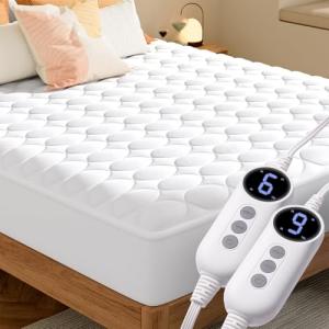 Heated Queen Electric Mattress Pad with Dual Control