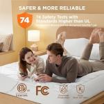 Heated Queen Mattress Pad with Memory & Dual Controls