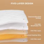 Heated Queen Mattress Pad with Memory & Dual Controls