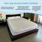 Organic Latex Egg Crate Mattress Topper for Comfort