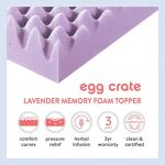 Comfortable 3 Inch Egg Crate Memory Foam Topper