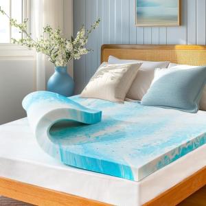 Queen Gel-Infused Air Mattress Topper for Comfort