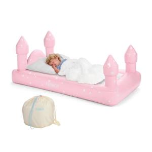 Kids Pink Castle Air Mattress for Sleepovers