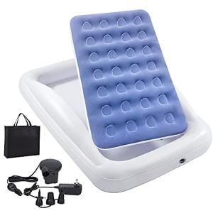 Portable Toddler Air Mattress with Rails and Pump
