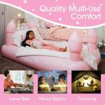 Kids Pink Castle Air Mattress for Sleepovers