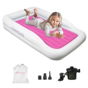 Portable Toddler Travel Air Mattress with Safety Bumpers