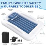 Portable Toddler Travel Air Mattress with Safety Sides