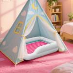 Portable Toddler Travel Air Mattress with Safety Bumpers
