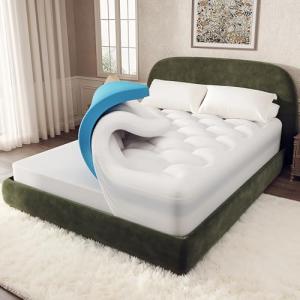 Cooling Gel Queen Mattress Topper with Pillow Pad