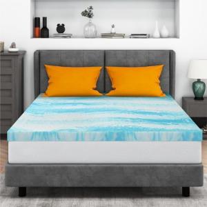 Queen Air Mattress Topper with Gel Memory Foam