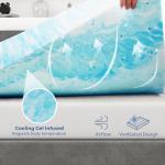 Queen Air Mattress Topper with Gel Memory Foam