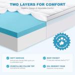 Queen Size Dual Layer Memory Foam Mattress Topper