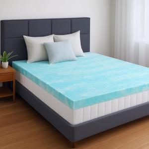 Queen Gel Memory Foam Mattress Topper for Pressure Relief