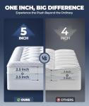 Queen Size 5-Inch Dual Layer Memory Foam Topper