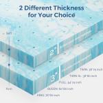 Queen Air Mattress Topper with Gel Memory Foam