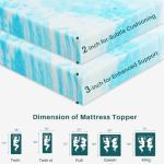 Queen Gel Memory Foam Mattress Topper for Pressure Relief