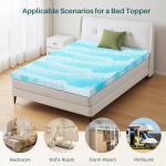 Queen Gel Memory Foam Mattress Topper for Pressure Relief