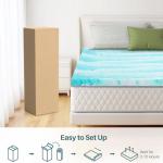 Queen Gel Memory Foam Mattress Topper for Pressure Relief