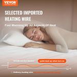 VEVOR King Heated Mattress Pad with 10 Heat Settings