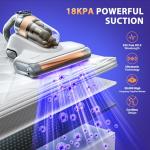 Cordless Mattress Vacuum with UV-C Light and HEPA