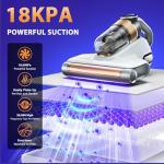 Cordless Mattress Vacuum with UV-C Light and HEPA