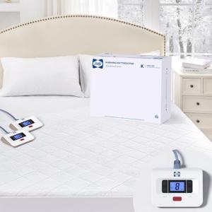 Heated Plush Mattress Pad for King Size Beds