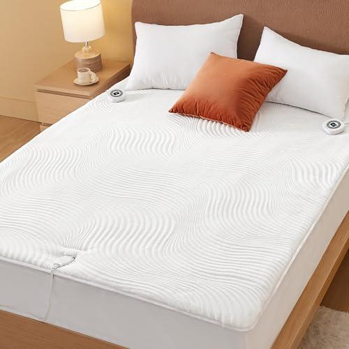Heated Mattress Pad with Dual Controllers and Memory