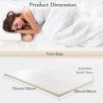 TalatexHome Natural Latex Mattress Topper for Pain Relief