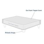 Queen Size Bamboo Mattress Topper Cover with Straps