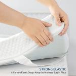 Queen Size Bamboo Mattress Topper Cover with Straps