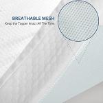 Queen Size Bamboo Mattress Topper Cover with Straps