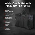 Extra Large Lightweight Nylon Duffel Bag for Storage