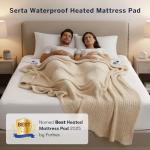 Serta Waterproof Heated Mattress Pad for Comfort