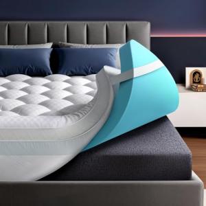 Queen Size 5-Inch Dual Layer Memory Foam Topper