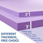 SINWEEK Twin Gel Memory Foam Mattress Topper