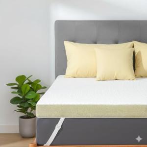 Memory Foam Air Mattress Topper with Cooling Gel