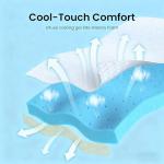 Memory Foam Air Mattress Topper with Cooling Gel