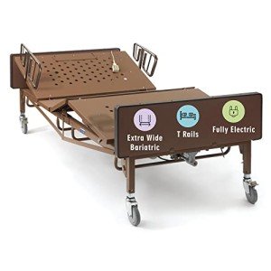 Extra Wide Bariatric Hospital Bed with T-Rails